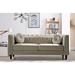 House of Hampton® Gympie 75.98" Velvet Rolled Arm Chesterfield Sofa Velvet | 31.89 H x 75.98 W x 31.5 D in | Wayfair