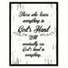 Winston Porter Those Who Leave Everything in Gods - Picture Frame Textual Art Print Canvas in Gray | 37 H x 28 W x 1.2 D in | Wayfair