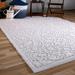 White 94 x 1 in Area Rug - Charlton Home® Charlton Home Farner Floral Natural High Low Indoor Outdoor Area Rug Polypropylene | 94 W x 1 D in | Wayfair