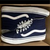 Vans Shoes | High Top Vans Size-Men 3.5 Women 5.0 | Color: Blue/White | Size: 5