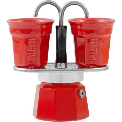 BIALETTI Espressokocher Mini Express, (1 Express + 2 Espressobecher, 90 ml) rot Kaffee Espresso Haushaltsgeräte