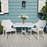 Lyra Patio Table with Two Carina Chairs - Strata Furniture BLYCAWH