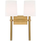 Crystorama Bromley 18 1/4"H Vibrant Gold 2-Light Wall Sconce