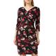 Gina Bacconi Damen Women's Floral Wrap Dress Cocktailkleid, schwarz/rot, 46