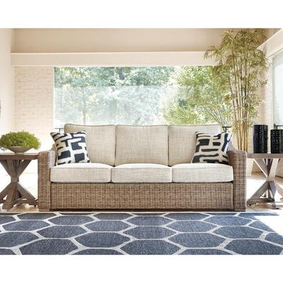 Signature Design by Ashley Beachcroft Outdoor Sofa with Cushion - 82.25" W x 37.75" D x 34.63" H