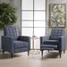 Mervynn Button Tufted Recliner (Set of 2) by Christopher Knight Home