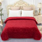 Floral Plush Mink Blanket For Twin/Queen Size Bed