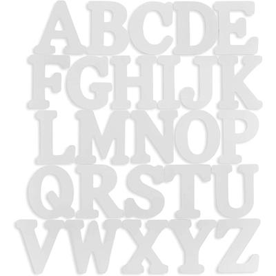 Rustic Wooden Alphabet Letters (6 Inches, White, 26-Pack)