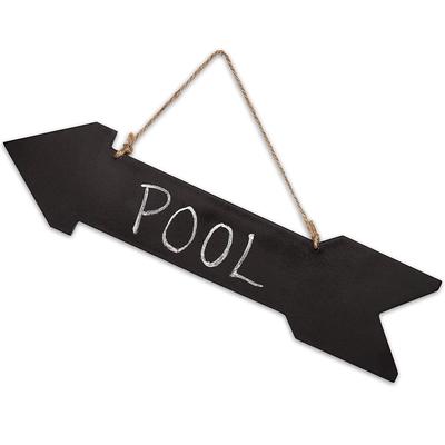 Hanging Chalkboard Directional Arrow Sign for Party and Decoration, 15.5