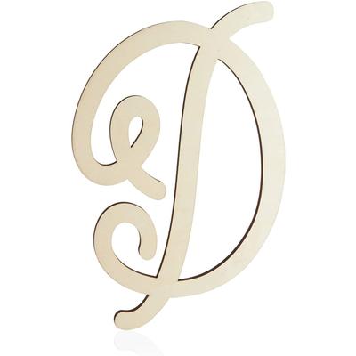 Unfinished Wood Monogram Letter D (13 in.)