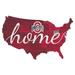 Ohio State Buckeyes 18'' x USA Shape Cutout Sign