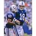 Peyton Manning & Marvin Harrison Indianapolis Colts Autographed 16" x 20" Photograph with Hall of Fame Inscriptions