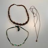 American Eagle Outfitters Jewelry | Bundle Of Necklaces | Color: Brown/Green | Size: Os