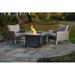 Red Barrel Studio® 23.75" H x 42" W Aluminum Propane Outdoor Fire Pit w/ Lid Aluminum in Black/Gray | 23.75 H x 42 W x 42 D in | Wayfair