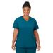 Plus Size Women's Jockey Scrubs Women's Favorite V-Neck Top by Jockey Encompass Scrubs in Caribbean (Size XL(18-20))