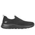 Skechers Men's GOwalk 6 Slip-On Shoes | Size 8.5 | Black | Textile