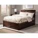 Portland King Platform Bed with Footboard and 2 Drawers in Walnut