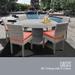 Florence 60 Inch Outdoor Patio Dining Table with 6 Armless Chairs