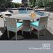 Oasis 60 Inch Outdoor Patio Dining Table with 6 Armless Chairs