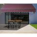 ALEKO Black Frame 13 x 10 ft Retractable Home Patio Canopy Awning Burgundy