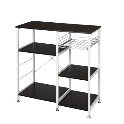 35.5" Kitchen Baker's Rack 3-Tier Microwave Stand Dark Brown