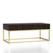 Bird Contemporary 47-inch Steel 2-Drawer Coffee Table by Furniture of America