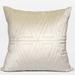 G Home Collection Luxury Cream Color Triangle Pattern Quilting Pillow 22"X22"