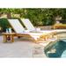 Posh Pollen Carmel Teak Outdoor Chaise Lounger