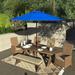 Okaloosa 9' Rd.Crank Lift Tilting, Aluminum Pole Fiberglass Rib Patio Umbrella Sunbrella Fabric by Havenside Home