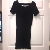 Free People Dresses | Free People Black Ribbed Knit Dress | Color: Black | Size: M