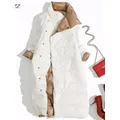 FTLZZ-Veste Longue Double Face en Duvet de Canard Blanc pour Femme Manteau d'Hiver à Double