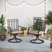 Patio Dining Chairs Set of 2 Swivel Outdoor Dining Metal Chair with Cushion Support 300 lbs