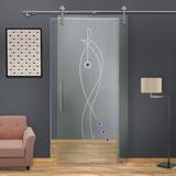 Barn Door - Glass-Door.us Sliding Glass Barn Door w/ Installation Hardware Kit Glass in White | 81 H x 36 W in | Wayfair SGD-V1000-0033-P-31