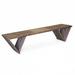 Union Rustic Darcus Eco-Friendly Wooden Picnic Outdoor Bench Wood/Natural Hardwoods in Brown | 17 H x 72 W x 18 D in | Wayfair XQBC70YPEB