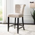 Canora Grey Arlease Counter & Bar Stool Wood/Upholstered in Black/Brown | 39.3 H x 19.6 W x 24.2 D in | Wayfair E88E01D7DCCA434785A851BE7DF7A06A