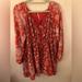 Free People Dresses | Free People Red Lucky Loosey Blood Orange Combo Casual Dress | Color: Orange/White | Size: S