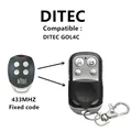 DITEC-Télécommande GOL4C 433mhz pour porte de garage code fixe transmetteur portatif ventilé