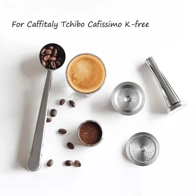 Capsule de café réutilisable en acier inoxydable compatible avec Caffitaly Tchibo CafisHansen
