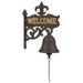 Cast Iron Bell - Welcome Entry Door Bell, Antique Doorbell Decoration Black
