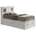 Glory Furniture Louis Phillipe Storage Platform Bed Wood in White/Black | 49 H x 45 W x 87 D in | Wayfair G3190B-TSB