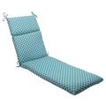 George Oliver Jasen Indoor/Outdoor Chaise Lounge Cushion Polyester in Blue/Green | 3 H x 21 W x 72.5 D in | Wayfair