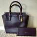 Coach Bags | Coach Crossbody Mini Tanner Saffiano And Wallet | Color: Purple | Size: 8.5"W X 9.5"H X 3"D