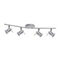 Aries 4 LED Bathroom Spot Light Bar Fitting 7444CC-LED Chrome Satin Silver