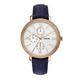 Fossil Watch for Women Jacqueline Multifunction, Multifunction Movement, 38 mm Rose Gold Stainless Steel Case with a Leather Strap, ES5096