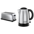 Russell Hobbs 23520-56 2-Schlitz-Langschlitz Victory Toaster (2 extra breite Langschlitzkammern für 4 Toastscheiben) & Wasserkocher, Adventure, 1,7l, 2400W, Edelstahl, herausnehmbarer Kalkfilter