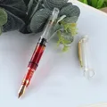 Stylo plume à encre à piston blanc transparent stylos à encre de haute qualité rotation de