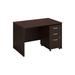 Series C Elite 48W x 30D Desk Shell with 3 Drawer File in Mocha Cherry