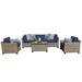 Monterey 6 Piece Outdoor Wicker Patio Furniture Set 06b