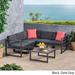 Navan Outdoor V-shaped 5 Seater Sectional Sofa Set by Christopher Knight Home