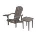 Longshore Tides Artiana Solid Wood Adirondack Chair w/ Table Wood in Gray | 27.75 H x 33 W x 33.75 D in | Wayfair 4771D121550447CDA6B7D89F1695296A